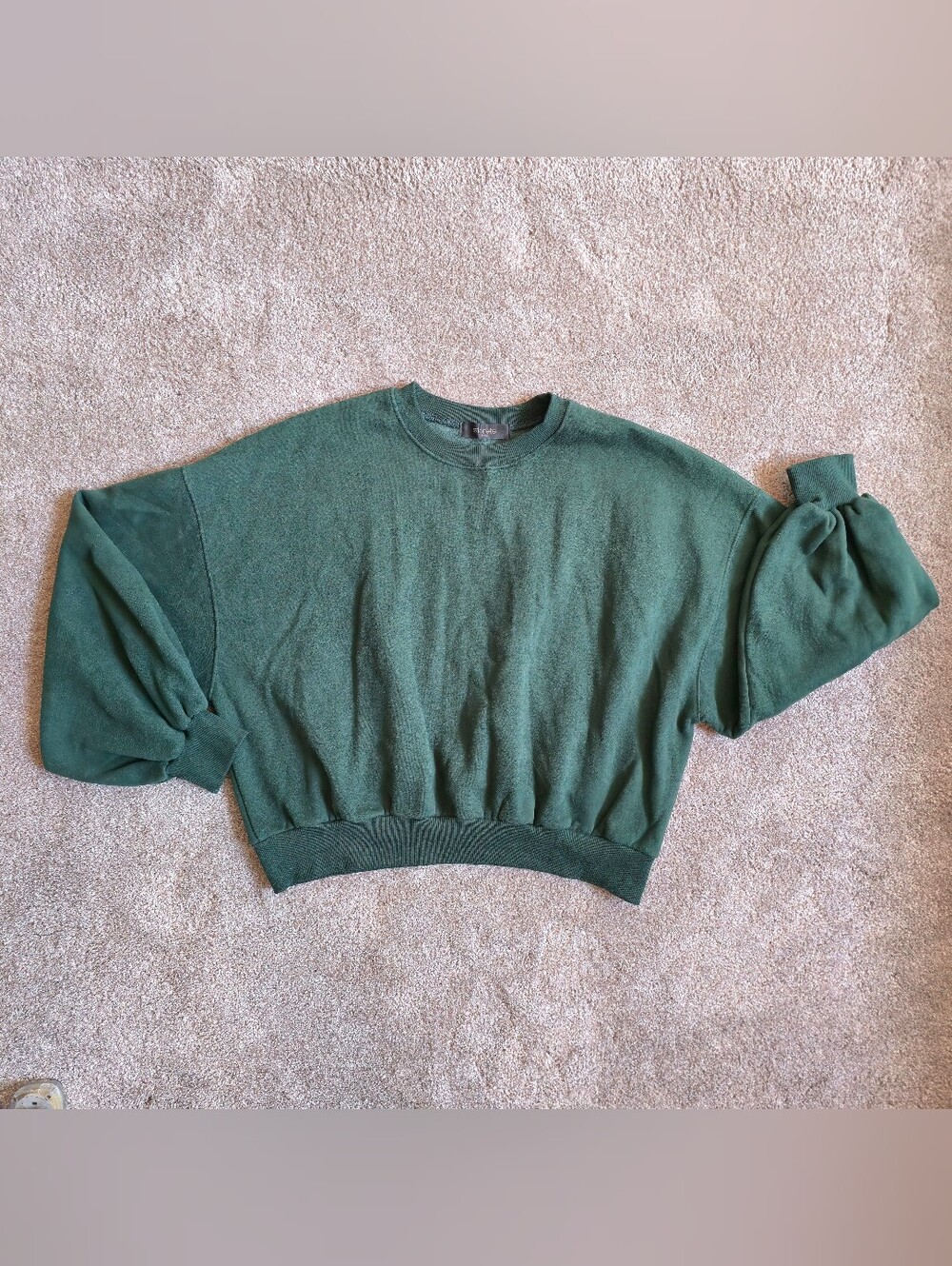 Lexi Brushed Oversized Sweatshirt in Deep Forest Green Storets Small Medium